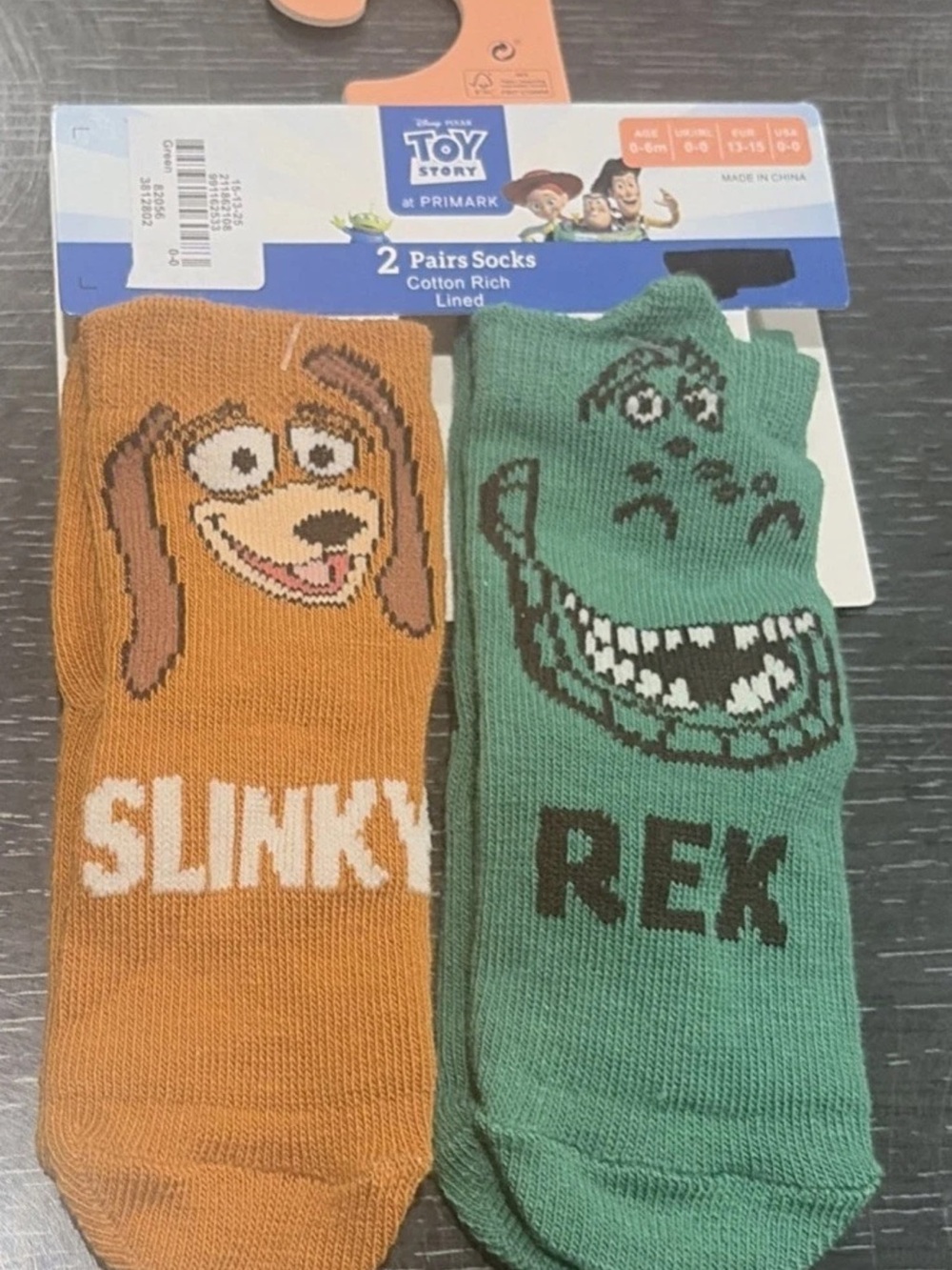 Pixar Baby 2-Pair Toy Story Socks 0-6Months Toddler Primark Exclusive New